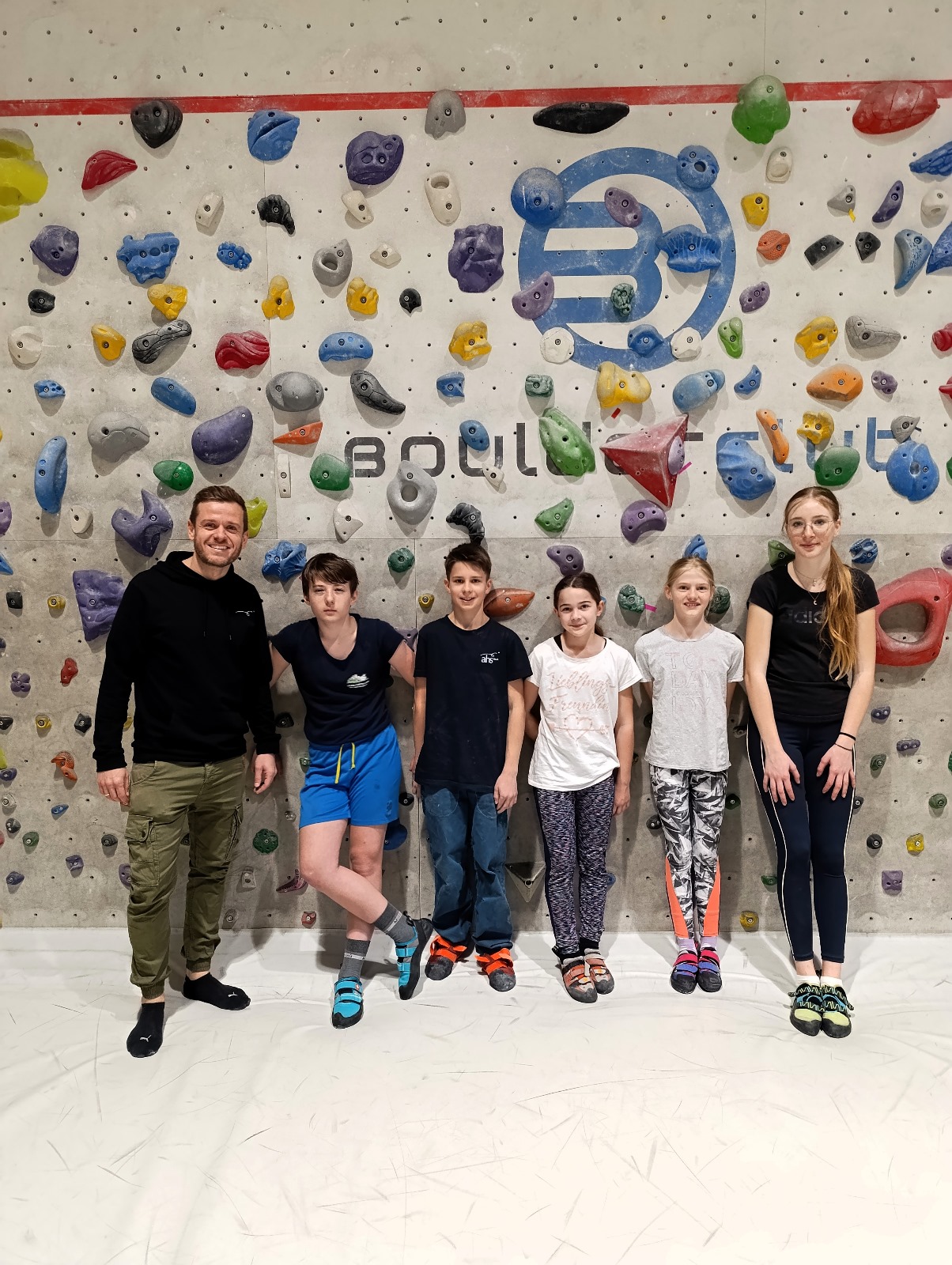 Das Boulder-Team mit Lehrer