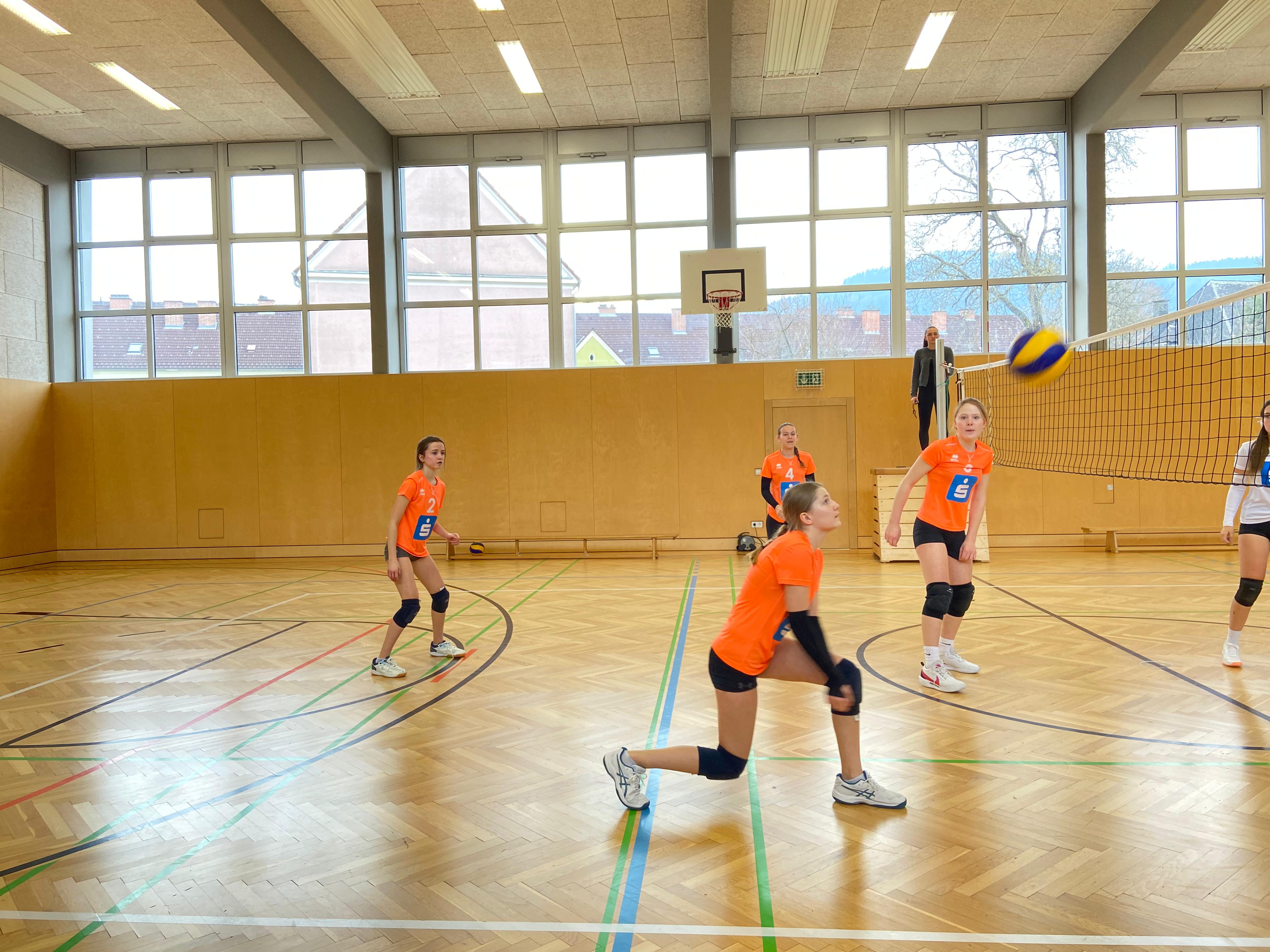 Volleyballerinnen in Action